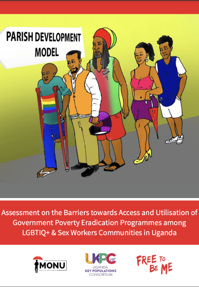 Cover of the report Programmes among LGBTIQ+ & Sex Workers Communities in Uganda