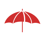 MONU red umbrella logo